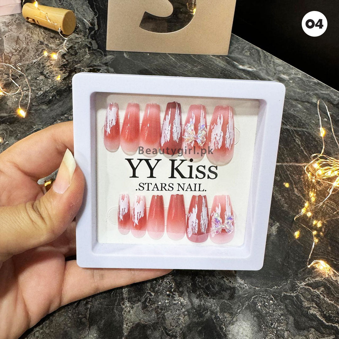 Nails Artificial Nails with Double Side Nail Glue Stickers