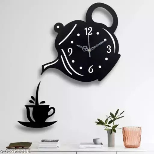 Coffee Cup and Kettle Design Wall Clock